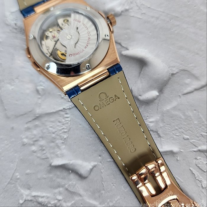 오메가 컨스틸레이션 코액시얼 마스터 블루다이얼 로즈골드 시계 레플리카 미러급 SA급 S급 고퀄리티 워치 16
