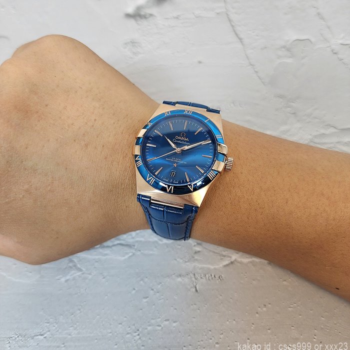 오메가 컨스틸레이션 코액시얼 마스터 블루다이얼 로즈골드 시계 레플리카 미러급 SA급 S급 고퀄리티 워치 20