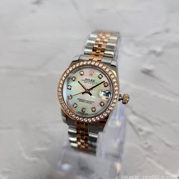 로렉스 데이저스트 화이트자개 다이아 31mm 시계 레플리카 미러급 SA급 S급 고퀄리티 롤렉스 워치 [여성] 4