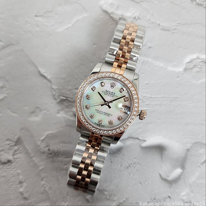 로렉스 데이저스트 화이트자개 다이아 31mm 시계 레플리카 미러급 SA급 S급 고퀄리티 롤렉스 워치 [여성] 12
