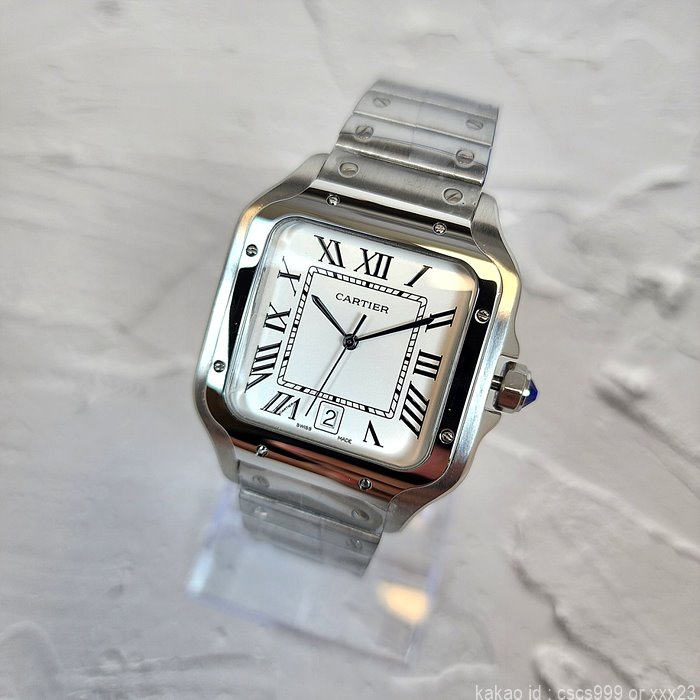 까르띠에 산토스 화이트다이얼 시계 레플리카 미러급 SA급 S급 고퀄리티 워치 3