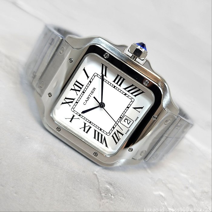 까르띠에 산토스 화이트다이얼 시계 레플리카 미러급 SA급 S급 고퀄리티 워치 6