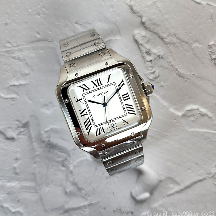 까르띠에 산토스 화이트다이얼 시계 레플리카 미러급 SA급 S급 고퀄리티 워치 9