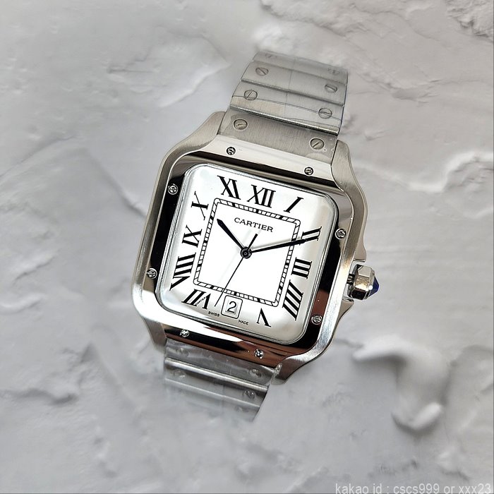 까르띠에 산토스 화이트다이얼 시계 레플리카 미러급 SA급 S급 고퀄리티 워치 11