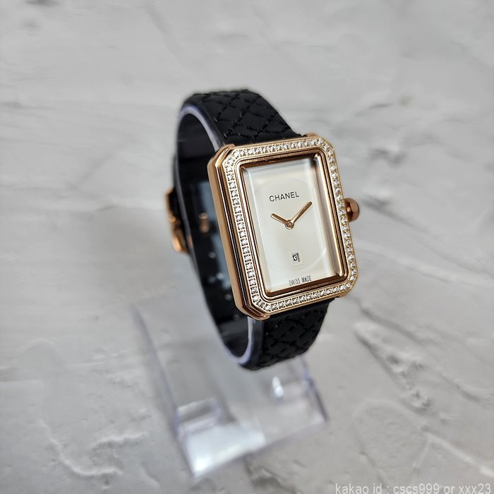 샤넬 보이프렌드 화이트다이얼 골드 다이아 시계 레플리카 미러급 SA급 S급 고퀄리티 워치 [여성] 5