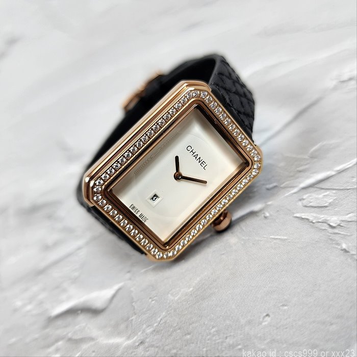 샤넬 보이프렌드 화이트다이얼 골드 다이아 시계 레플리카 미러급 SA급 S급 고퀄리티 워치 [여성] 7