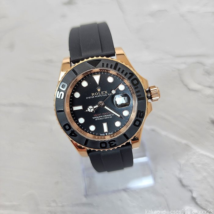 로렉스 오이스터 퍼페츄얼 요트마스터 에버로즈골드 러버밴드 시계 레플리카 미러급 SA급 S급 고퀄리티 롤렉스 워치 3
