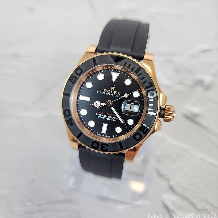 로렉스 오이스터 퍼페츄얼 요트마스터 에버로즈골드 러버밴드 시계 레플리카 미러급 SA급 S급 고퀄리티 롤렉스 워치 5