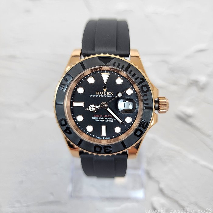 로렉스 오이스터 퍼페츄얼 요트마스터 에버로즈골드 러버밴드 시계 레플리카 미러급 SA급 S급 고퀄리티 롤렉스 워치 7