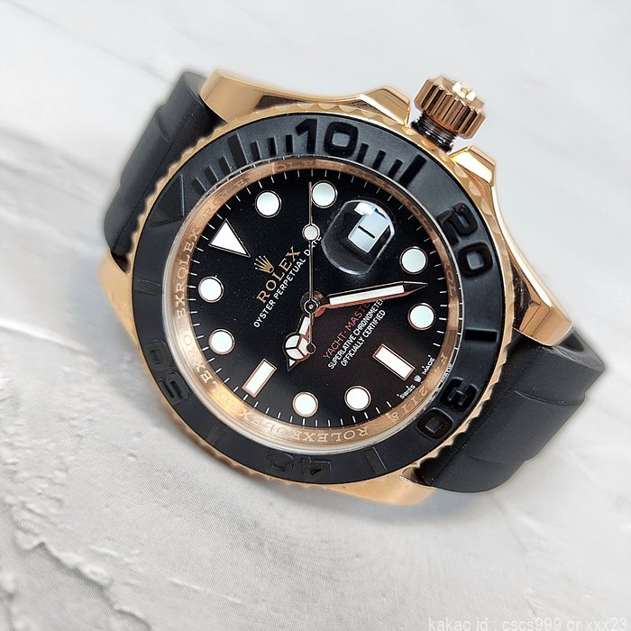로렉스 오이스터 퍼페츄얼 요트마스터 에버로즈골드 러버밴드 시계 레플리카 미러급 SA급 S급 고퀄리티 롤렉스 워치 10