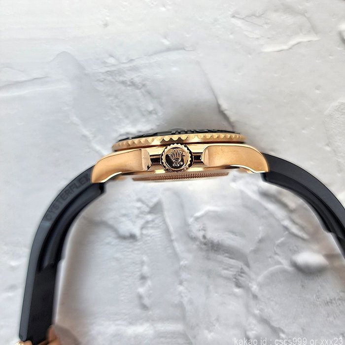 로렉스 오이스터 퍼페츄얼 요트마스터 에버로즈골드 러버밴드 시계 레플리카 미러급 SA급 S급 고퀄리티 롤렉스 워치 15