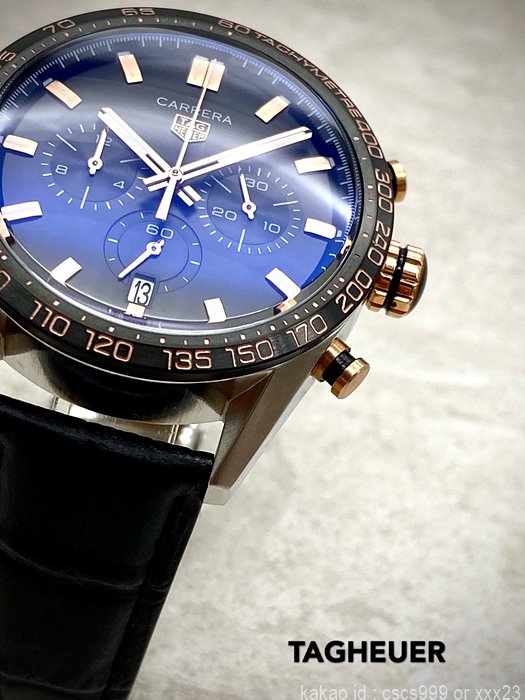 태그호이어 까레라 블랙다이얼 콤비 시계 레플리카 미러급 SA급 S급 고퀄리티 워치 8