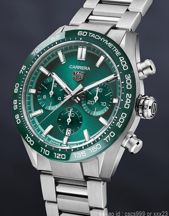 태그호이어 까레라 칼리브 02 스포츠 그린다이얼 시계 레플리카 미러급 SA급 S급 고퀄리티 워치 - best 5
