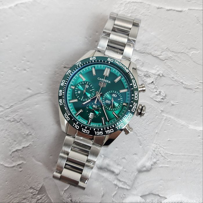 태그호이어 까레라 칼리브 02 스포츠 그린다이얼 시계 레플리카 미러급 SA급 S급 고퀄리티 워치 - best 10