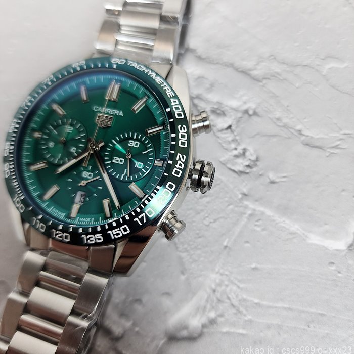 태그호이어 까레라 칼리브 02 스포츠 그린다이얼 시계 레플리카 미러급 SA급 S급 고퀄리티 워치 - best 15