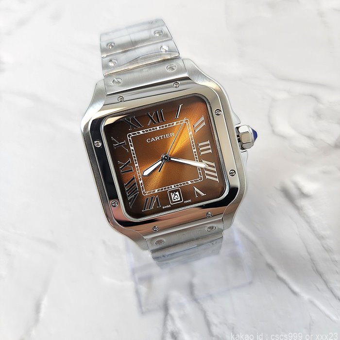 까르띠에 산토스 브라운다이얼 시계 레플리카 미러급 SA급 S급 고퀄리티 워치 3