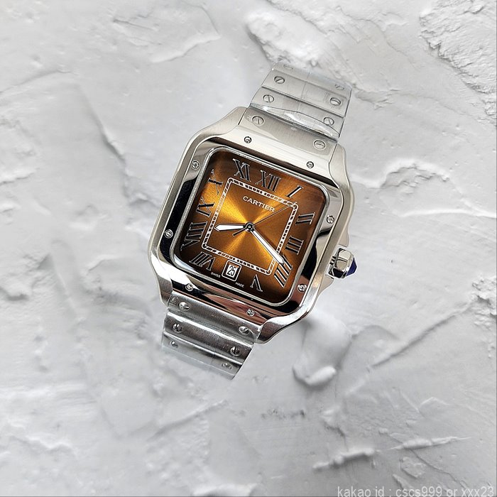 까르띠에 산토스 브라운다이얼 시계 레플리카 미러급 SA급 S급 고퀄리티 워치 11