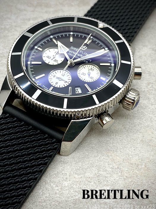 브라이틀링 슈퍼오션 크로노그래프 블랙화이트 콤비다이얼 시계 레플리카 미러급 SA급 S급 고퀄리티 워치 4