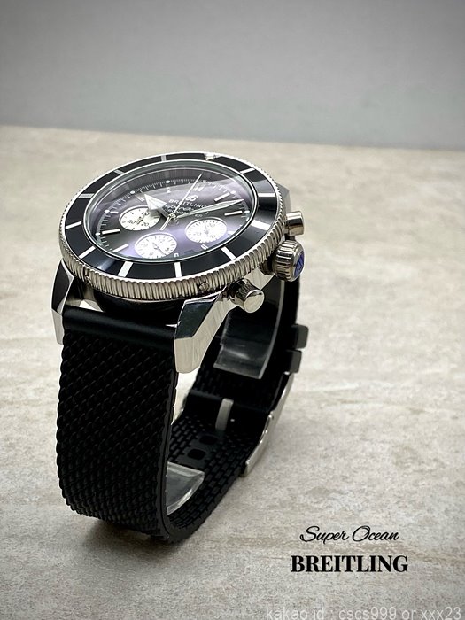 브라이틀링 슈퍼오션 크로노그래프 블랙화이트 콤비다이얼 시계 레플리카 미러급 SA급 S급 고퀄리티 워치 10