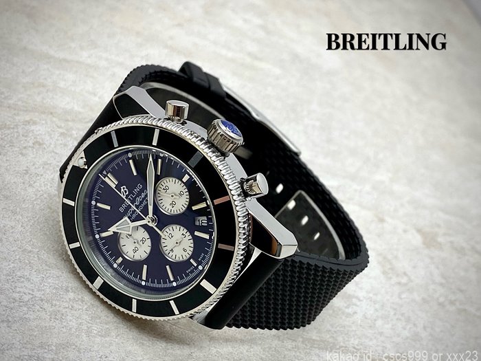 브라이틀링 슈퍼오션 크로노그래프 블랙화이트 콤비다이얼 시계 레플리카 미러급 SA급 S급 고퀄리티 워치 11