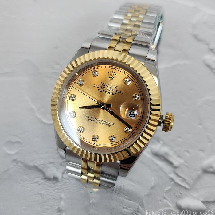 로렉스 데이저스트 골드 다이아콤비 41mm 시계 레플리카 미러급 SA급 S급 고퀄리티 롤렉스 워치 - best 12