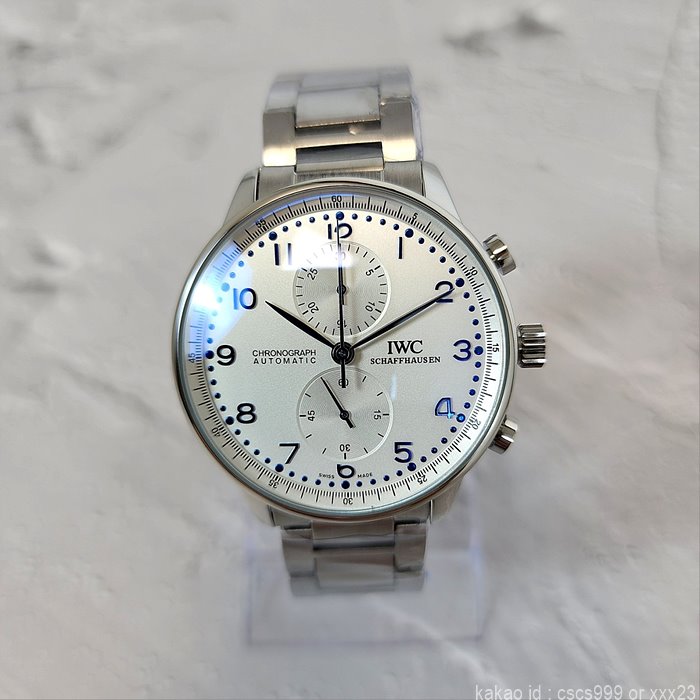 IWC 샤프하우젠 포르투기저 화이트다이얼 스틸줄 시계 레플리카 미러급 SA급 S급 고퀄리티 워치 3