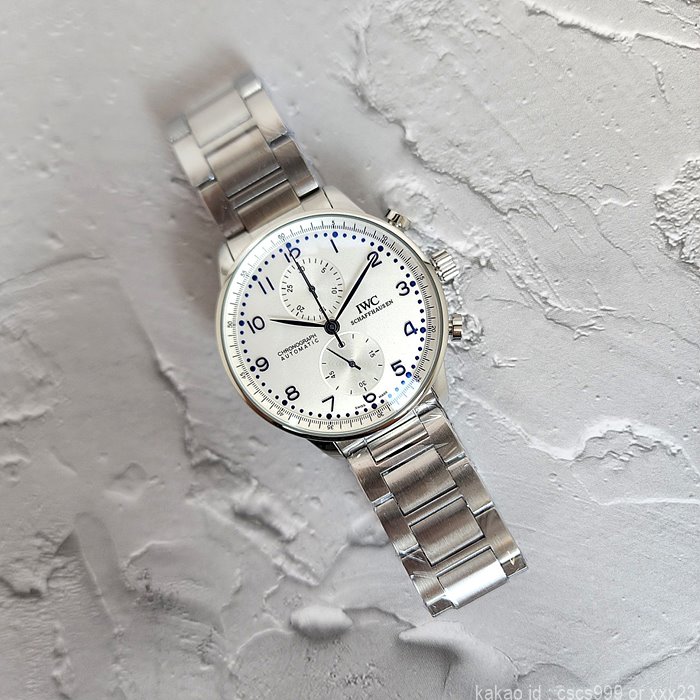 IWC 샤프하우젠 포르투기저 화이트다이얼 스틸줄 시계 레플리카 미러급 SA급 S급 고퀄리티 워치 10
