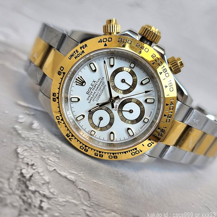 로렉스 데이토나 화이트다이얼 콤비 시계 레플리카 미러급 SA급 S급 고퀄리티 롤렉스 워치 12