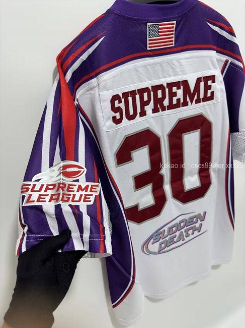 2025.06.10_[김ㅇㅇ 고객님 주문제품 검수사진] Supreme Sudden DeathFootball Jersey White 레플리카 미러급 SA급 S급 고퀄리티 하이엔드 최상급 슈프림 반팔티 4