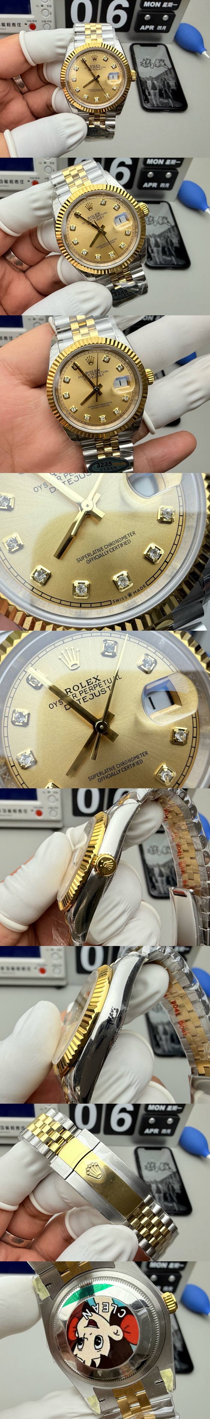 로렉스 데이저스트 옐로우골드 콤비 시계 레플리카 미러급 SA급 S급 고퀄리티 최상급 하이엔드 워치 [남성여성공용] 3