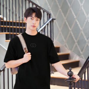 구찌 GG 인터로킹 자수 코튼 저지 반팔티 블랙 레플리카 미러급 SA급 S급 고퀄리티 하이엔드 최상급 의류 [남성여성공용]