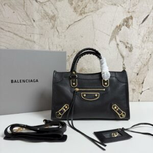 발렌시아가 르 시티 미디엄 백 골드 블랙 샤이니 골드 장식 레플리카 미러급 SA급 S급 고퀄리티 최상급 하이엔드 가방 [여성]