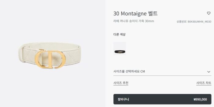 디올 30 몽테인 (2 color) 벨트 레플리카 미러급 SA급 S급 고퀄리티 최상급 하이엔드 허리띠 [남성여성공용] 2