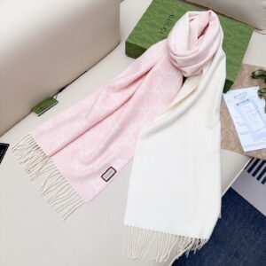 구찌 GG로고 양색 스카프 핑크 화이트 캐시미어 100% 레플리카 미러급 SA급 S급 고퀄리티 최상급 하이엔드 [남성여성공용]