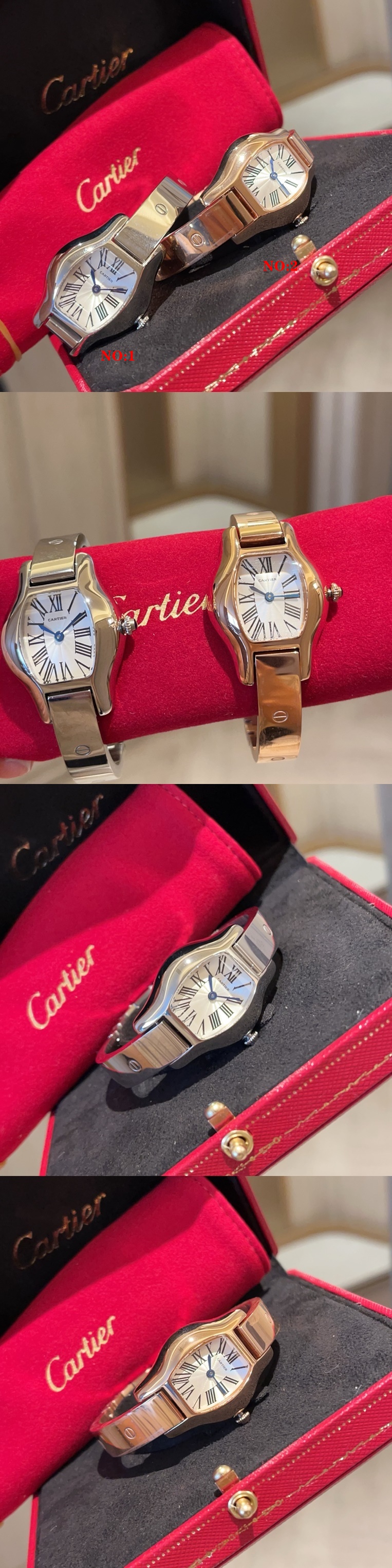 까르띠에 토르튜 여성용 화이트 다이얼 스위스 정품 쿼츠 무브먼트 car0875 시계 레플리카 미러급 SA급 S급 고퀄리티 워치 [여성] 2