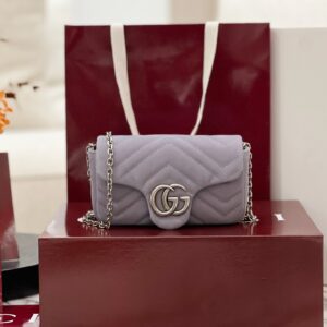 구찌 GG 마몽 미니 숄더백 스웨이드 라이트 퍼플 841290 레플리카 미러급 SA급 S급 고퀄리티 최상급 하이엔드 가방 [여성]