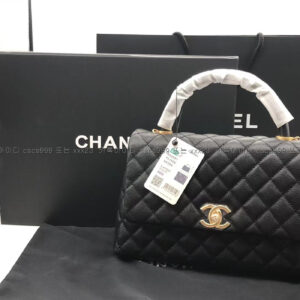2024.03.03_[조*진 고객님 검수] 샤넬 레플리카 가방 코코핸들 미디움 블랙 골드