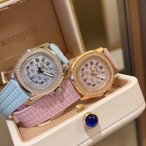 파텍필립 노틸러스 퍼페추얼 캘린더 문페이즈 오토매틱 보석 가죽줄 블루다이얼 시계 레플리카 미러급 SA급 S급 고퀄리티 워치 [여성]