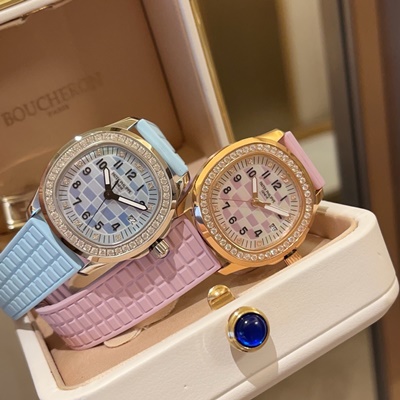 파텍필립 노틸러스 퍼페추얼 캘린더 문페이즈 오토매틱 보석 가죽줄 블루다이얼 시계 레플리카 미러급 SA급 S급 고퀄리티 워치 [여성]