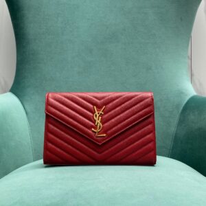 생로랑 그랑 드 뿌드르 가죽 소재 CASSANDER 클래식 체인 지갑 377828 레드 레플리카 미러급 SA급 S급 고퀄리티 최상급 하이엔드 가방 [여성]