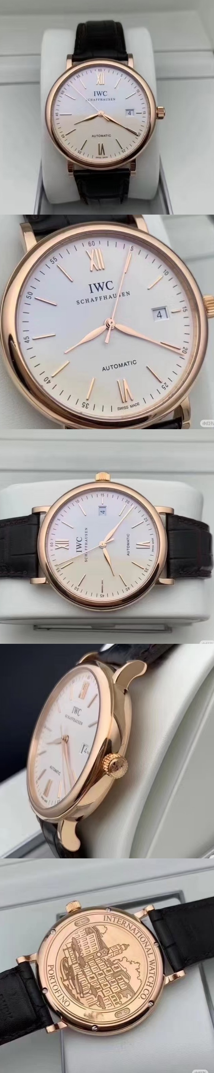 IWC 포르토피노 IW356504 오토매틱 센트럴 해킹 세컨즈 18K 로즈골드 화이트다이얼 오토매틱 무브먼트 시계 레플리카 미러급 SA급 S급 고퀄리티 워치 [남성] 2