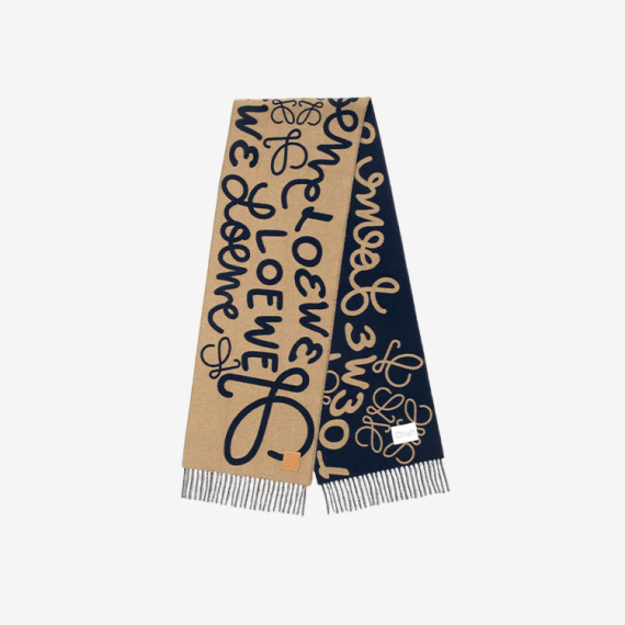 로에베 레플리카 아나그램 패치 캐시미어 머플러