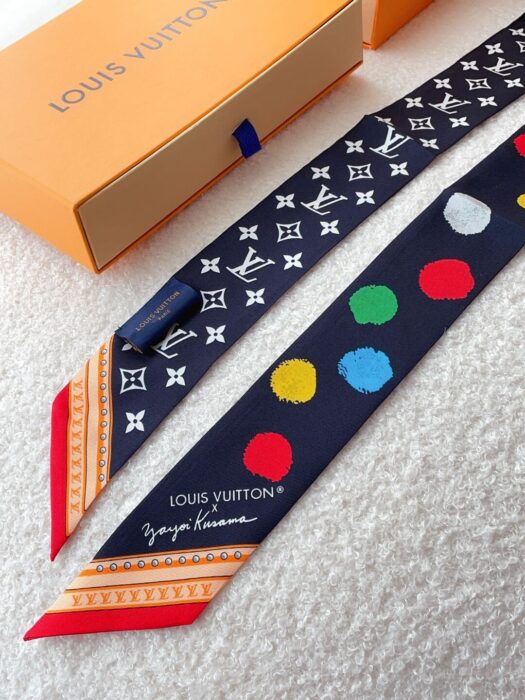 루이비통 레플리카 블랙 페인티드 도트 모노그램 BB 방도 스카프 M78485 8