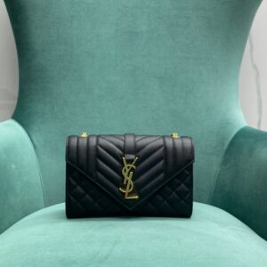 생로랑 그랑 드 뿌드르 퀼팅 가죽 ENVELOPE 스몰 600195 블랙 금장 레플리카 미러급 SA급 S급 고퀄리티 최상급 하이엔드 가방 [여성]