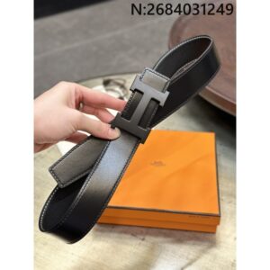 에르메스 H버클 양면 가죽 벨트 3.8cm 블랙 레플리카 미러급 SA급 S급 고퀄리티  [남성] - best