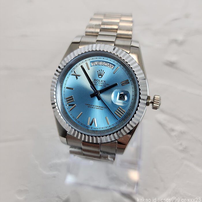 로렉스 데이데이트 아이스블루다이얼 레플리카 미러급 SA급 S급 고퀄리티 시계 [남성] - best 5