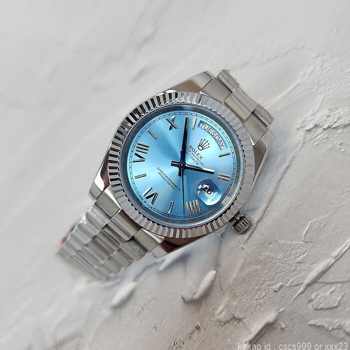 로렉스 데이데이트 아이스블루다이얼 레플리카 미러급 SA급 S급 고퀄리티 시계 [남성] - best 10