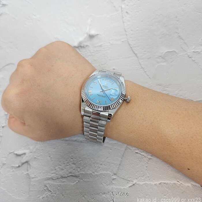 로렉스 데이데이트 아이스블루다이얼 레플리카 미러급 SA급 S급 고퀄리티 시계 [남성] - best 18