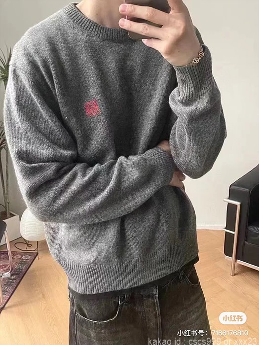 로에베 긴팔 니트 라운드 레플리카 미러급 SA급 S급 고퀄리티 의류 [남성여성공용] - best 5