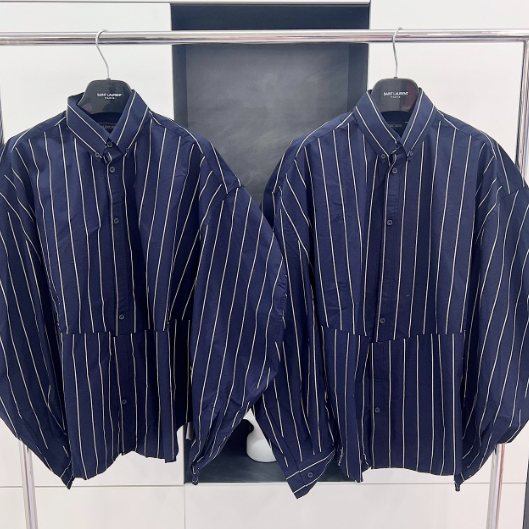 vg-발렌시아가-fpvmfflzk-다크-블루-스트라이프-셔츠-명품 레플리카 미러 SA급 (VG) 발렌시아가 FPVMFFLZK 다크 블루 스트라이프 셔츠